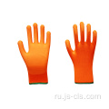 PU Series Orange Polyester Lined Pul Pu Gloves